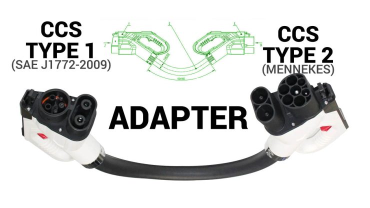 CCS Type 1 to CCS Type 2 Adapter