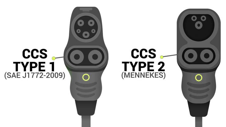 CCS Type 1 vs CCS Type 2 comparison charging